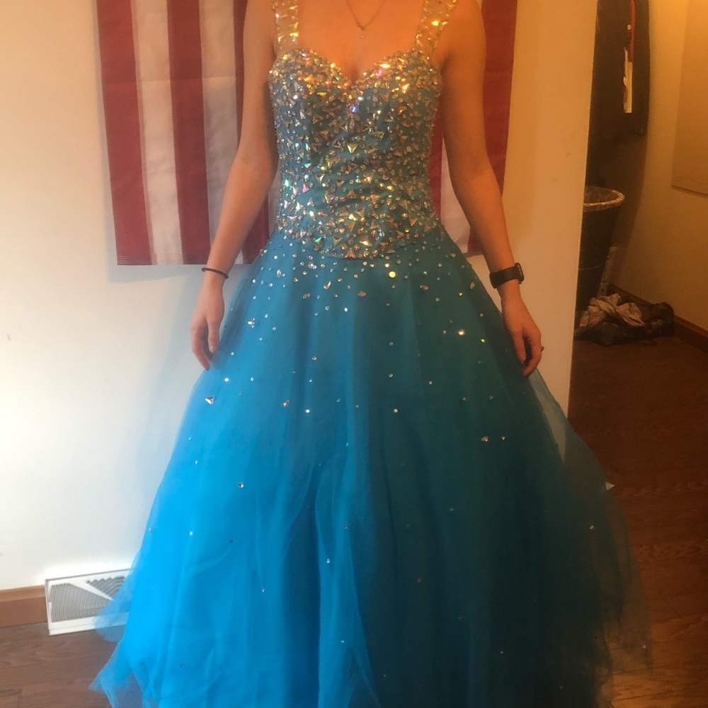 Light blue prom dress